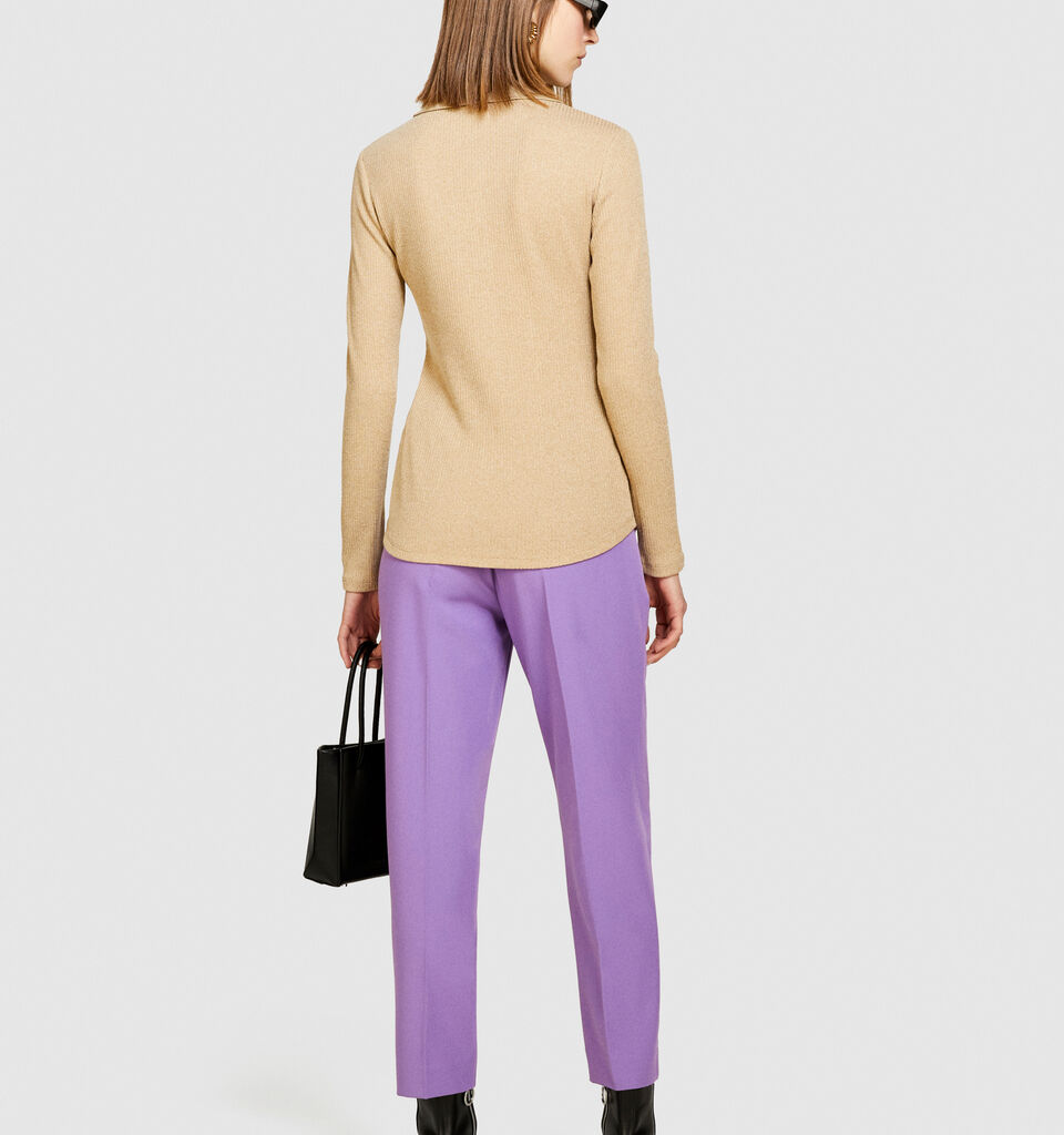 Solid color joggers - women's joggers - Lilac | Sisley image number 3